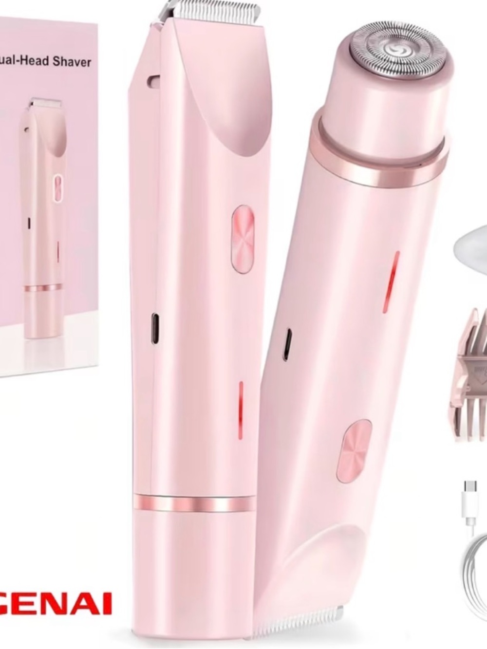 GENAI 1pc Women'S 2-In-1 Electric Hair Remover NIB